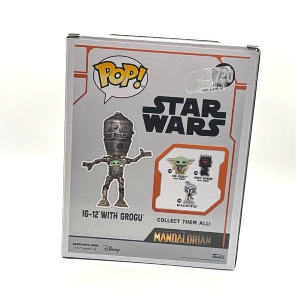 Funko Pop! Star Wars The Mandalorian IG-12 w/Grogu Deluxe, 720 - New - Picture 2 of 7